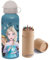 OM SUPPLIES Bouteille de sport en aluminium avec personnages de la Reine des neiges 520 ml – Vacances, rentrée scolaire, déjeuner pour enfants, comprend 12 pièces (La Reine des neiges)