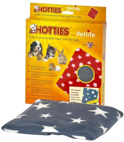 Grey Microwavable Heat Pad For Dog Cat & Small Animal Help With Stress & Aches