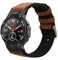 kwmobile Ersatzarmband kompatibel mit Huami Amazfit T-Rex/T-Rex Pro Armband - Fitnesstracker Sportarmband aus Leder mit Uhrenverschluss - Braun Schwarz