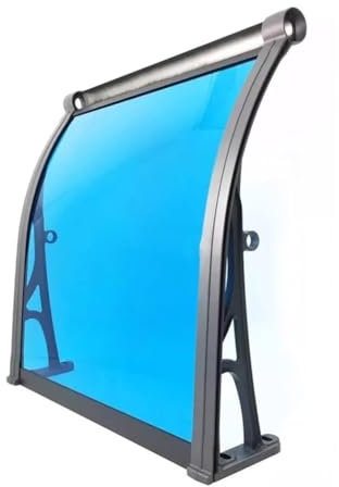 GRRICEPL Tür Markise Vordach, Polycarbonatabdeckung Haustür Terrassenüberdachung, UV-Regen-Schnee-Sonnenlicht-Schutz-Hohlkammerplatte(Größe:60x300cm)