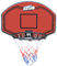STREETSKILLER Basketballkorb mit 43 cm Durchmesser, Board, geflochtenem Basketballnetz und Wandhalterung, inklusive Montagezubehör. Für Kinder und Erwachsene, Innen- und Außenmontage (Rot/Schwarz)
