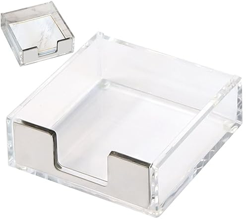 Keuyeo Halter, Transparenter Acryl-notizblockhalter, Selbstklebender Notizblockhalter, Notizspender Für Zuhause, Büro, Schule