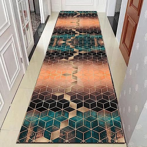 AZMANI Läuferteppiche, Teppichläufer 100 cm 1,5 m 2 m 250 cm 300 cm 4 m 5 m 6 m Extra Lange Teppiche, für Balkon, Flur, Büroteppich, 0,8 m x 5 m