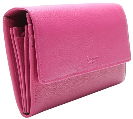 Esquire Leder Geldbörse Peru Ladies Purse Pink Purpur