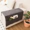 Sofa Armlehne Organizer Betttasche Couch Stuhl Aufbewahrungstasche Anti-Rutsch Nachttisch Tasche Sofa-Bett Hängeaufbewahrung für Buch, Zeitschriften, Handy, Fernbedienung (Schwarz und grau,60x110cm)