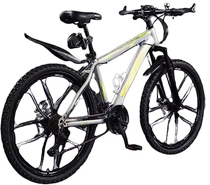 26-Zoll-Mountainbike, Rennrad mit variabler Geschwindigkeit für Erwachsene, Doppelscheibenbremsen, geländegängig, geeignet für Männer und Frauen Körpergröße von 155–185 cm (black and white 30 speed)