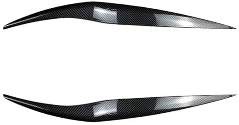 Auto-Frontscheinwerfer-Augenbrauenabdeckung, Dekorationsverkleidung für Ford Fiesta MK6.5 2013 2014 2015 2016 2017, glänzendes Schwarz/Kohlefaserfarbe (Kohlefaser)