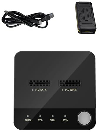 NVMe M.2 Duplikator M.2 Cloner Dual-Bay Offline Clone unterstützt SATA zu NVMe und NVMe auf SATA