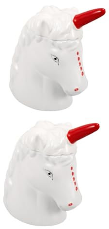 ABOOFAN 2 Pz Calice Pirata Tazza Unicorno Per Bar Tazza Da Festa Hawaiana Creativa Bicchiere Da Cocktail Per Bar Da Porta Vino Bomboniera Hawaiana Ceramica Grey