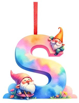 Personalized 26 Letters Christmas Ornament 2024, Custom Polyresin Hanging Ornament Alphabet Letters for Xmas Tree Decoration Holiday Family Decor