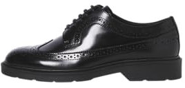 JACK & JONES Homme Jfwdax Leather Brogue Styd, Noir, 45 EU