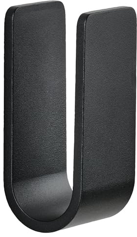 Zone Denmark Ume Wandhaken zum Schrauben - Dezenter Handtuchhaken, Kleiderhaken oder Haken für Badaccessoires - Inkl. Schrauben und Dübel - 3,5 x 3,4 x 8 cm - 1 Stück - Schwarz