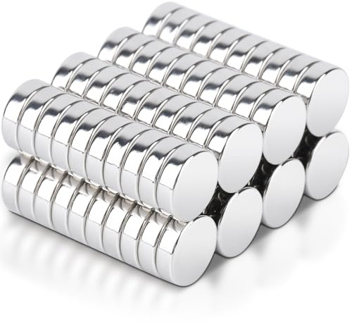80 Stück Magnete Stark 10x3mm, Neodym Magnete Extra Stark, Magnet Kleine Magneten Runde Mini Magneten Starke Magnet für Magnettafel, Handwerk, Kühlschrank, Whiteboard, Pinnwand, Fotos, Büro