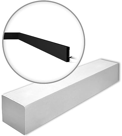 FT2 BLACK WALLSTYL Sockelleiste - 17 Stk. (34 m) - 58 x 13 x 2000 mm - NOËL & MARQUET - eine Marke von NMC - Extrudiertes Polystyrol mit hoher Dichte