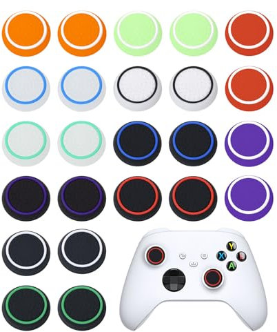 Gommini Joystick per P-S5, 24 pezzi Copri Analogici per P-S5, Gommini Joystick per P-S4, Gommini Controller per P-S5, Tappi Thumbstick, per PS-5/PS-4/P-S3/X-box one/X-box 360 accessori cap Analogico