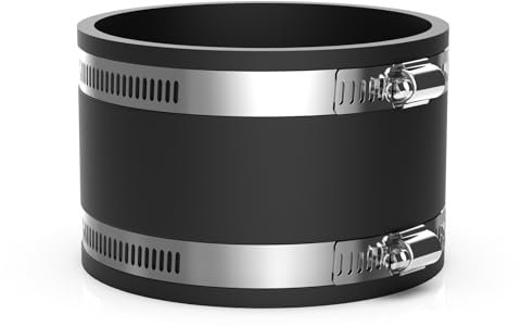EFUTURETIME Manchon Caoutchouc Tuyau 100mm en EPDM Raccord Flexible en Caoutchouc avec Colliers de Serrage Inox pour Tuyau en PVC, Tuyau de Ventilation, Séparateur de Poussière, Filtre à Charbon
