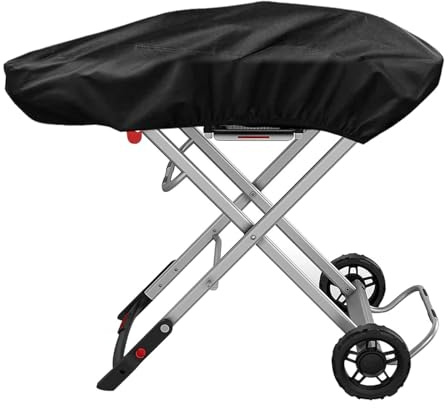 HUIJYG Grillabdeckung für Weber 7110 Q100 Q120 Q1000 Q2000, 68x44x32cm Wasserdicht UV-beständig Reißfest Oxford-Gewebe Grillhaube für Outdoor Gasgrill