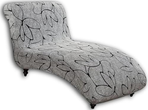 YNJJKA Bezug für relaxliege Wohnzimmer chaiselongue husse liegesessel schonbezüge Abdeckung Stretch Sessel loungeliege schutzhülle ohne armlehnen sofabezug relaxsessel bezüge Druck Muster(Gray)