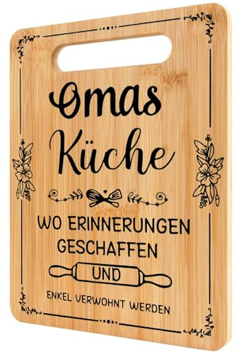 Lot de 2 cadeaux de fête des mères pour grand-père, planche à découper en bambou, cadeau d'anniversaire, cadeaux de Noël de Grandson