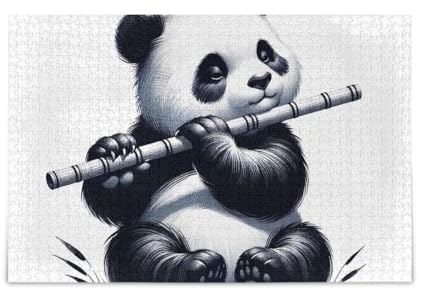 Cute Panda Jigsaw Puzzle Game Home Wall Artwork Challenge Puzzles for Adult 500 Pieces