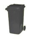 BritishBins Wheelie Bin - Grey - 240L - Normal Council Size For Household Wheelie Bin - Tough & Durable - For All Your Outdoor Rubbish - EN840 Certified & Tested