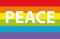 Autoaufkleber Sticker Fahne Regenbogen Peace Aufkleber