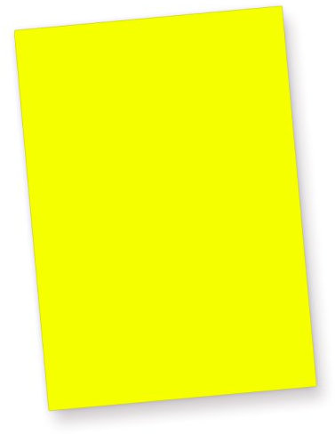 Neonpapier EXTREEEM Grell NEON Gelb 50 Blatt DIN A4, 80 g/qm Briefpapier, Leuchtpapier Party Deko Bastelpapier