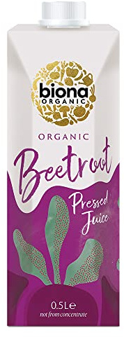 Biona Organic Beetroot Juice 500ml, Pack of 12 | 100% Pure Pressed Beetroot, Not From Concentrate, Rich in Nutrients, No Added Sugar, Ideal for Smoothies