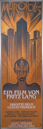 Close Up Metropolis Poster (54x159 cm) gerahmt in: Rahmen Silber