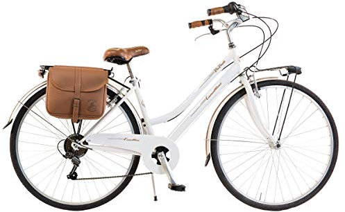 Via Veneto by Canellini Damen-Citybike im Vintage-Stil, aus Stahl, Bianco