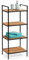 Zeller Standregal mit 4 Böden Regel, Holz, Schwarz, 39 x 33 x 95 cm