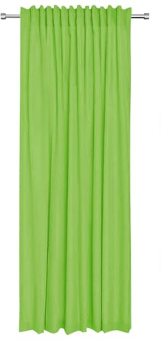 Rollmayer Vorhänge 2er Vivid Seladongrün 24 135x215cm mit Tunnelband | Hochwertig, Blickdicht, Uni einfarbig, Gardinen Schal für Schlafzimmer