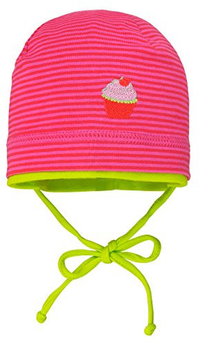 maximo Baby-Mädchen, Ringeljersey, gestreift Mütze, Mehrfarbig (Rot/Pink/Jasmingrün 2568), 45