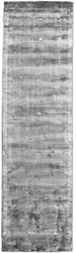 RugVista, Broadway, Teppich, Mittelflor, 80 x 300 cm, Läufer, Modern, Viskose, Flur, Schlafzimmer, Küche, Wohnzimmer, Misty Grey, Mehrfarbig
