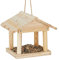 Relaxdays Vogelhaus zum Aufhängen, Vogelhäuschen Garten und Balkon, unbehandeltes Holz, kleines Vogelfutterhaus, natur