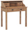 Festnight Schreibtisch computertisch Vintage Teak-Massivholz 90 x 50 x 100 cm (B x T x H) mit 6 Schubladen und offenen Fächern