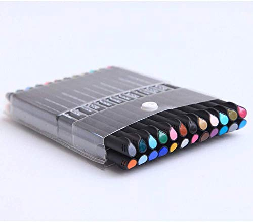 Fineliner-Stifte, 12/24 Farben, feine Spitze, 0,4 mm, feine Spitze, farbige Pinselstifte, Malerei für Tagebuch, Büro, Notizen, Comics, Malbücher, DIY Schule Geschenkkarte