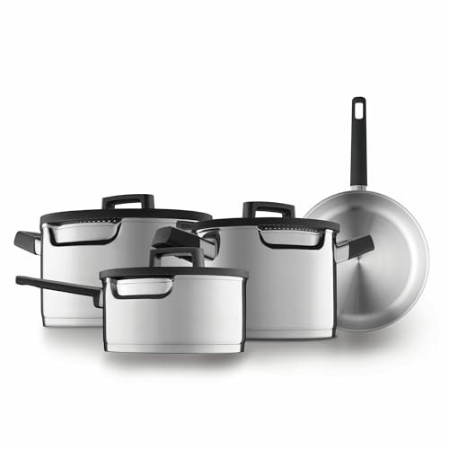 BergHOFF Gem 7-teiliges Kochgtopfset speziell Muldenlüfter - Gem