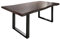 MASSIVMOEBEL24.DE | Freeform 5 Baumkantentisch aus Akazienholz - braun lackiert | U-Beine in anthrazit glänzend | 200x100x77 cm | Massivholztisch Baumkantentisch Esstisch