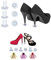 High Heel Protektoren, 12 Paar 3 Größen Absatzschoner Heel Stopper Transparent Stöckelschuh Absatzschutz für Hochzeiten und Outdoor-Events Schützen Schuhabsätzen,S/M/L-Transparent.