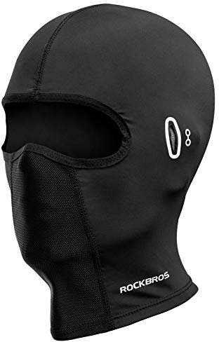 ROCKBROS Sturmhaube Atmungsaktiv UPF 50+ für Sommer Radsport Motorrad Bandana Multifunktionstuch Elastisch Halstuch Damen Herren (Schwarz, Stil 2)