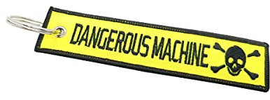 Streetculture DANGEROUS MACHINE Nylon Jet Tag Schlüsselanhänger langlebig und robust - Lanyard Schlüsselband Keychain