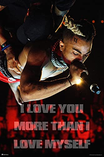 XXXtentacion Poster I Love You More XXX Tentacion Merch Bad Vibes Forever 17 Album Art Skins Rapper Rapper Rap Musik Cooler Wandkunstdruck Poster 30,5 x 45,7 cm