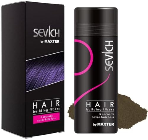 Streuhaar zur Haarverdichtung - Schütthaar, um den Haarmangel sofort zu verbergen - Haarpuder 100% natürlicher Baumwolle für Männer und Frauen (Mittelbraun 25g)