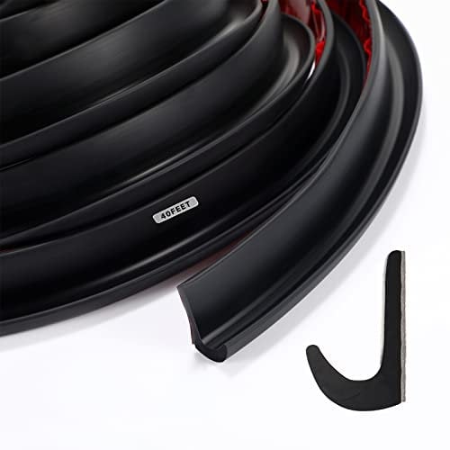 Tondiamo Regenrinne für Wohnmobile, Kunststoff, 12 m, PVC-Streifen, Dach-Regenumleiter, selbstklebende Rückseite, flexible J-Form, Wohnmobil-Verkleidung für Auto, Van, Tür, Wohnmobil (1,27 cm,