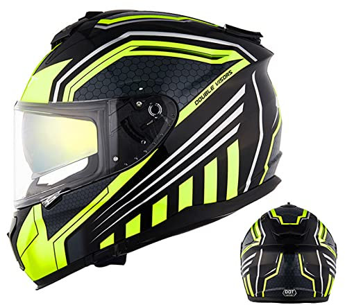 Helme für Erwachsene Motorrad Männer Frauen Modularer Integralhelme Motorradhelm Motorrad Mopeds Street Bike Racing Offroad-Helm mit Weihnachtsmütze ECE-geprüft,2,XXL