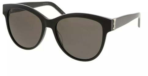 SAINT LAURENT Womens SL M107-001 55 Woman Acetate Sunglasses, Black-Black-Black