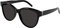 SAINT LAURENT Womens SL M107-001 55 Woman Acetate Sunglasses, Black-Black-Black