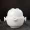 Liang baobao Théière et tasse à thé en porcelaine émaillée Blanc