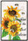 CREATCABIN Sunflower Bee Tin Sign Vintage Metal Signs Iron Painting Retro Metal Tin Sign Plaque Poster Wall Art Garden House Plaque for Bathroom Kitchen Cafe Wall Christmas Decor 8 x 12 Inch